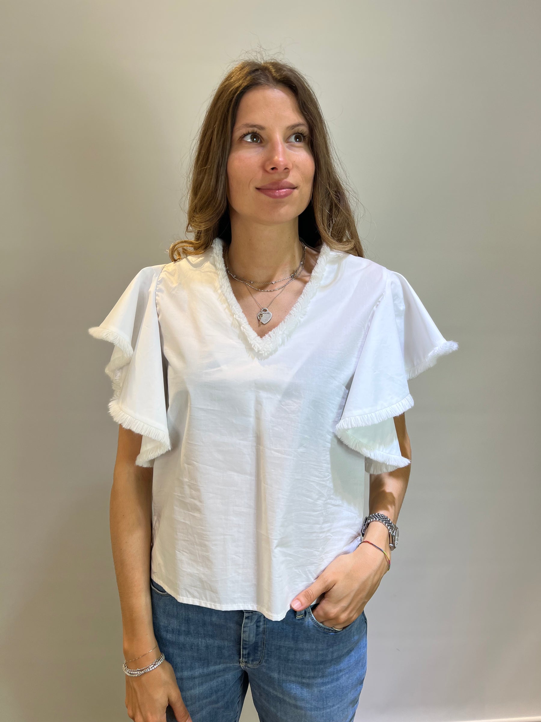 Camicia con maniche aletta