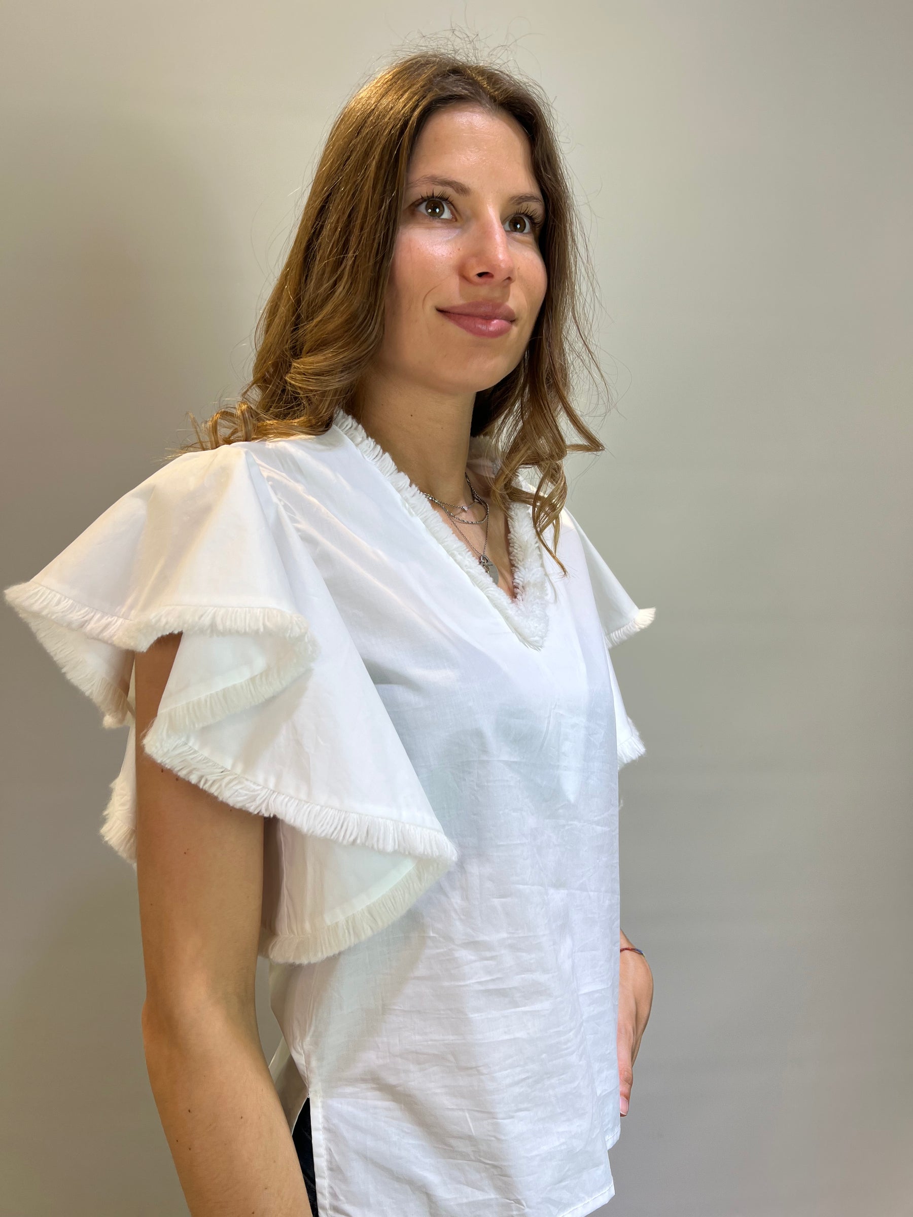 Camicia con maniche aletta