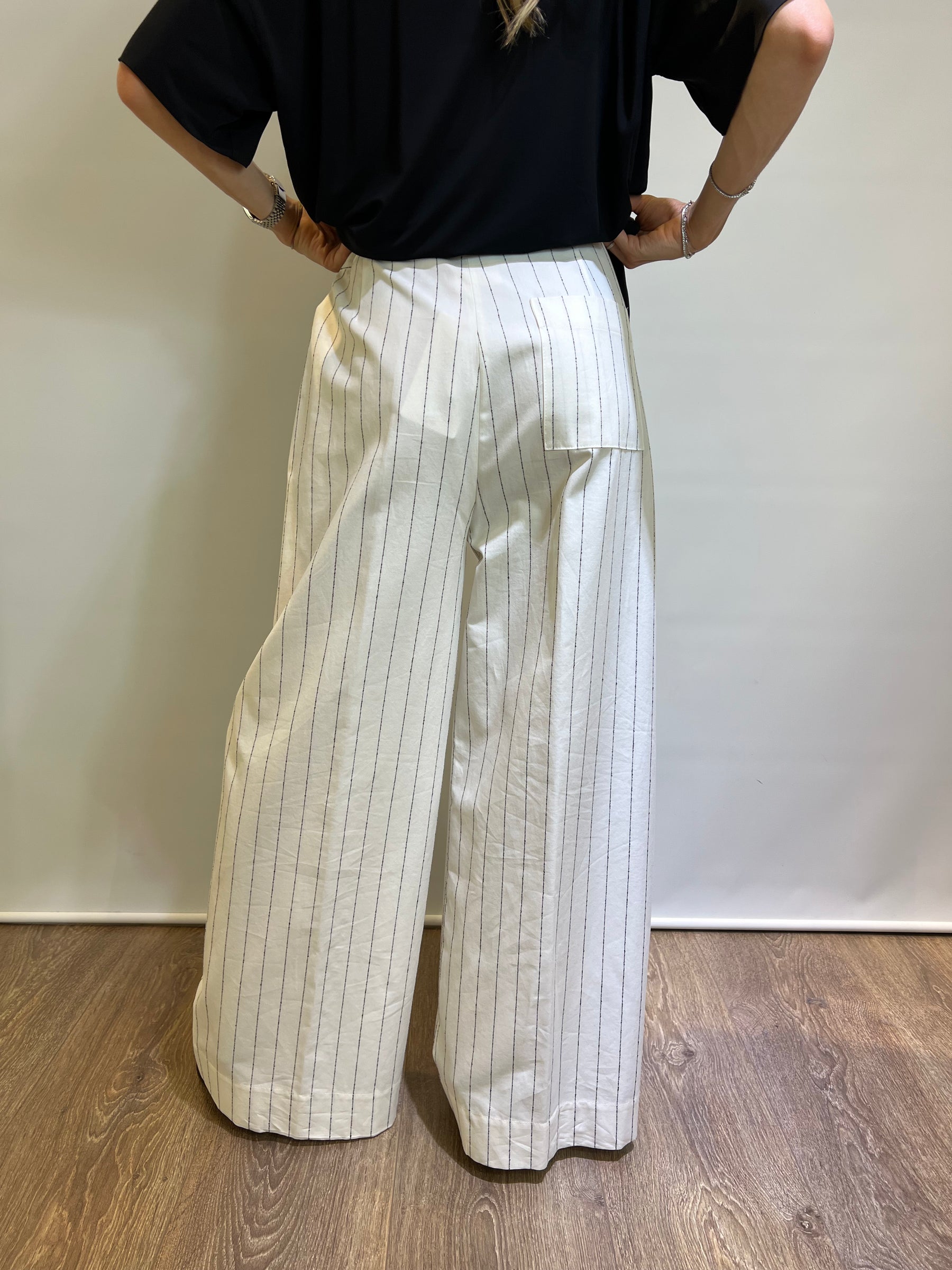 Pantalone palazzo gessato