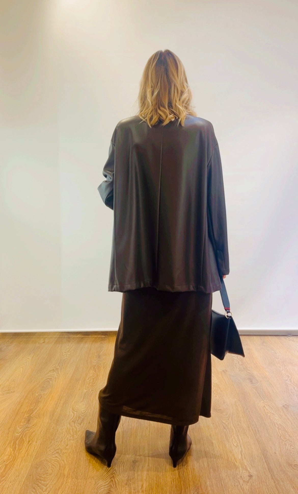 Giacca over ecopelle Jucca