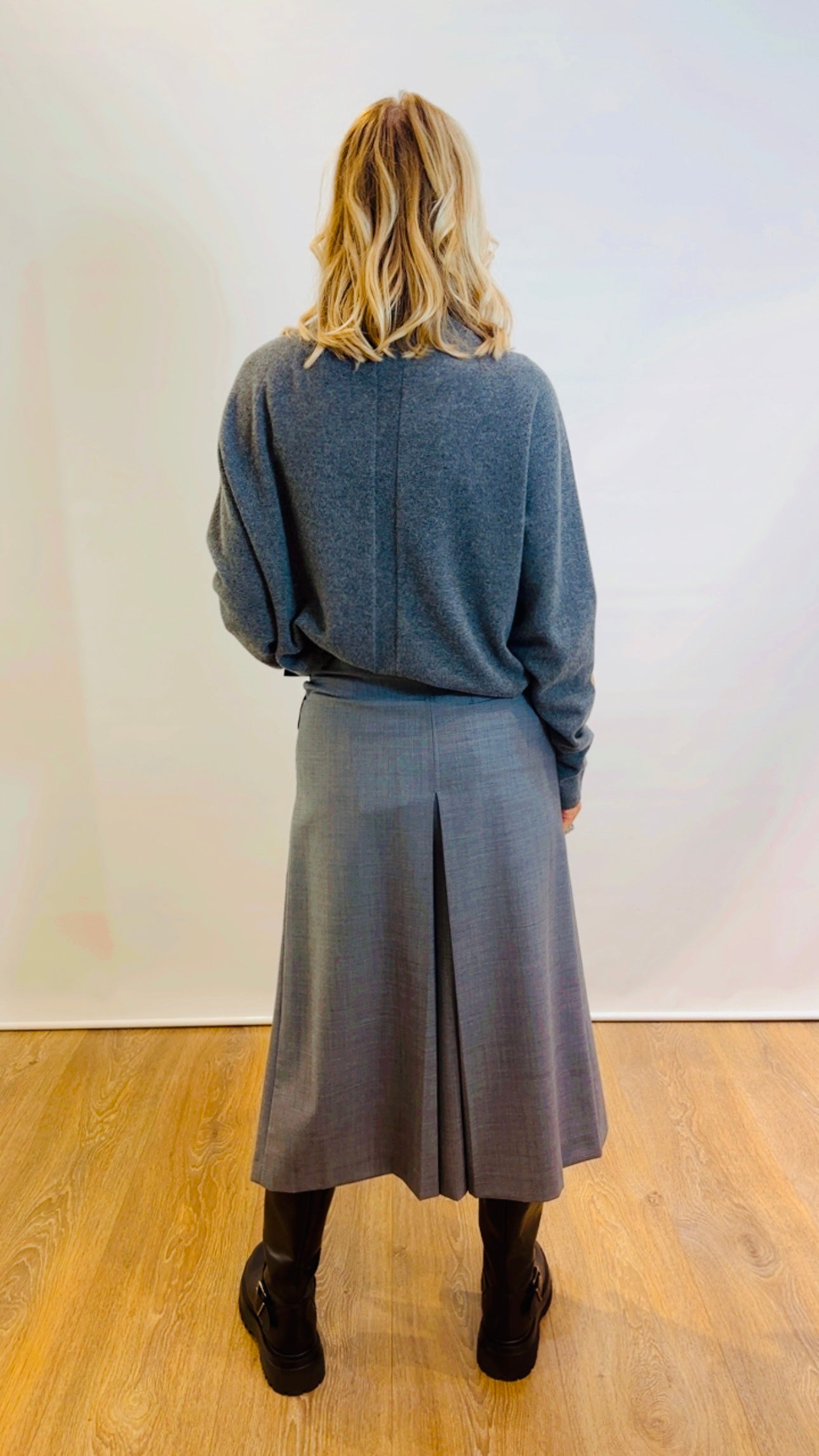 Maglia bicolor collo alto Semicouture