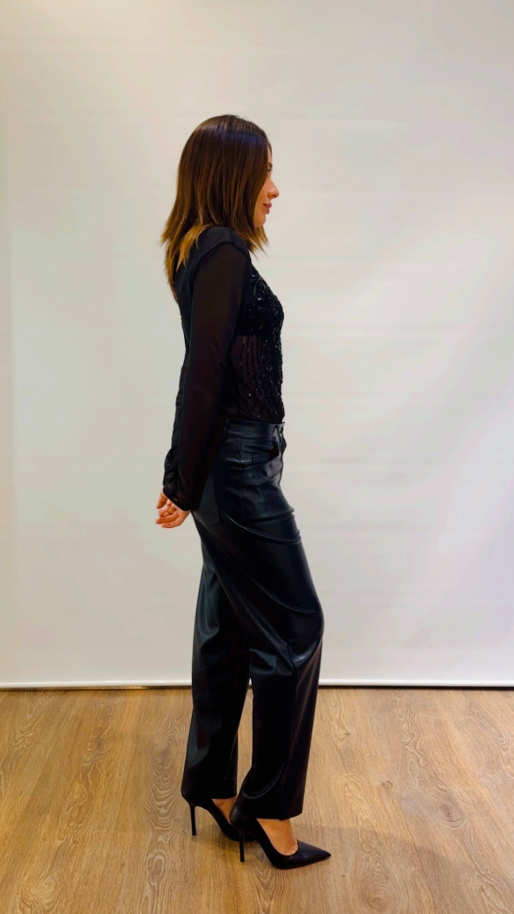 Pantalone ecopelle Tensione in