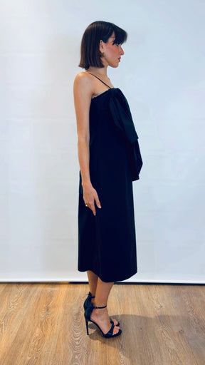 Abito midi con fiocco
