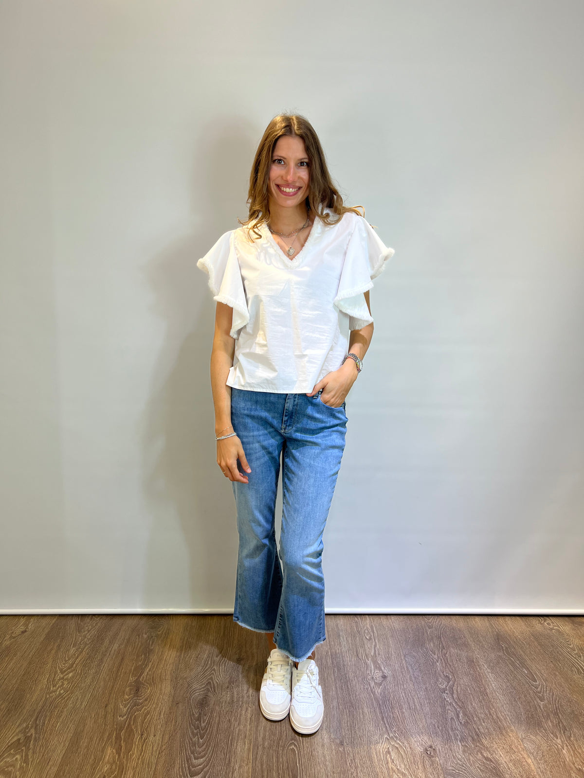 Camicia con maniche aletta