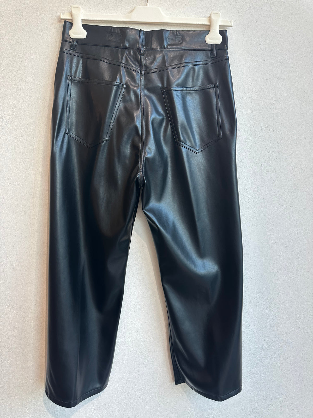 Pantalone ecopelle nero