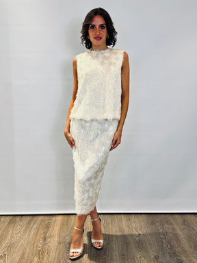 Top paillettes e frange