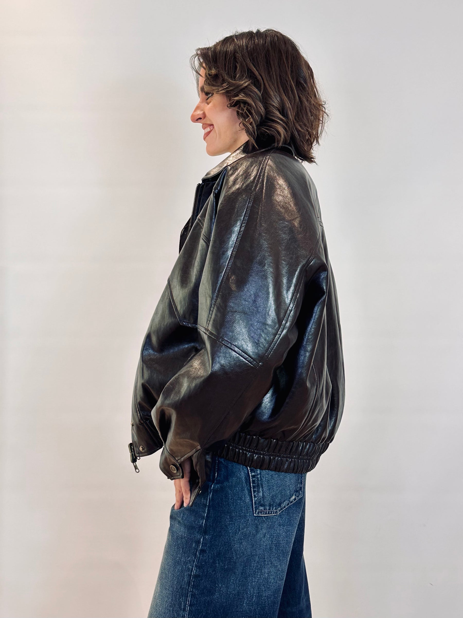 Bomber in pelle