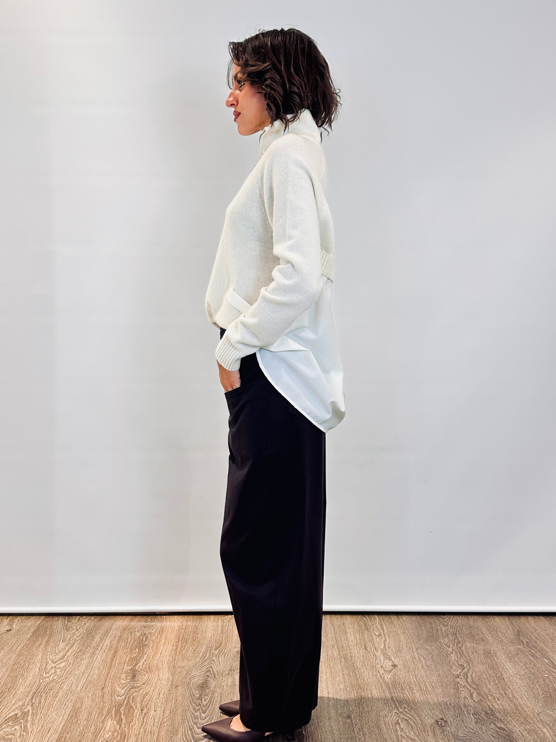 Maglia con zip sul collo