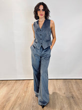 Completo gilet pantalone in velluto