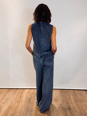 Completo gilet pantalone in velluto