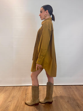 Abito camicia con frange