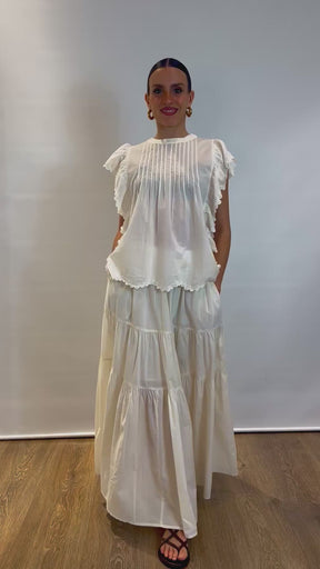 Camicia con manica volant