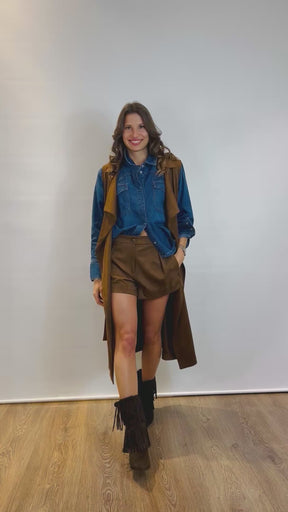 Trench smanicato eco